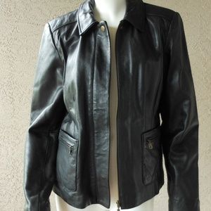 Alfani Black Leather Jacket